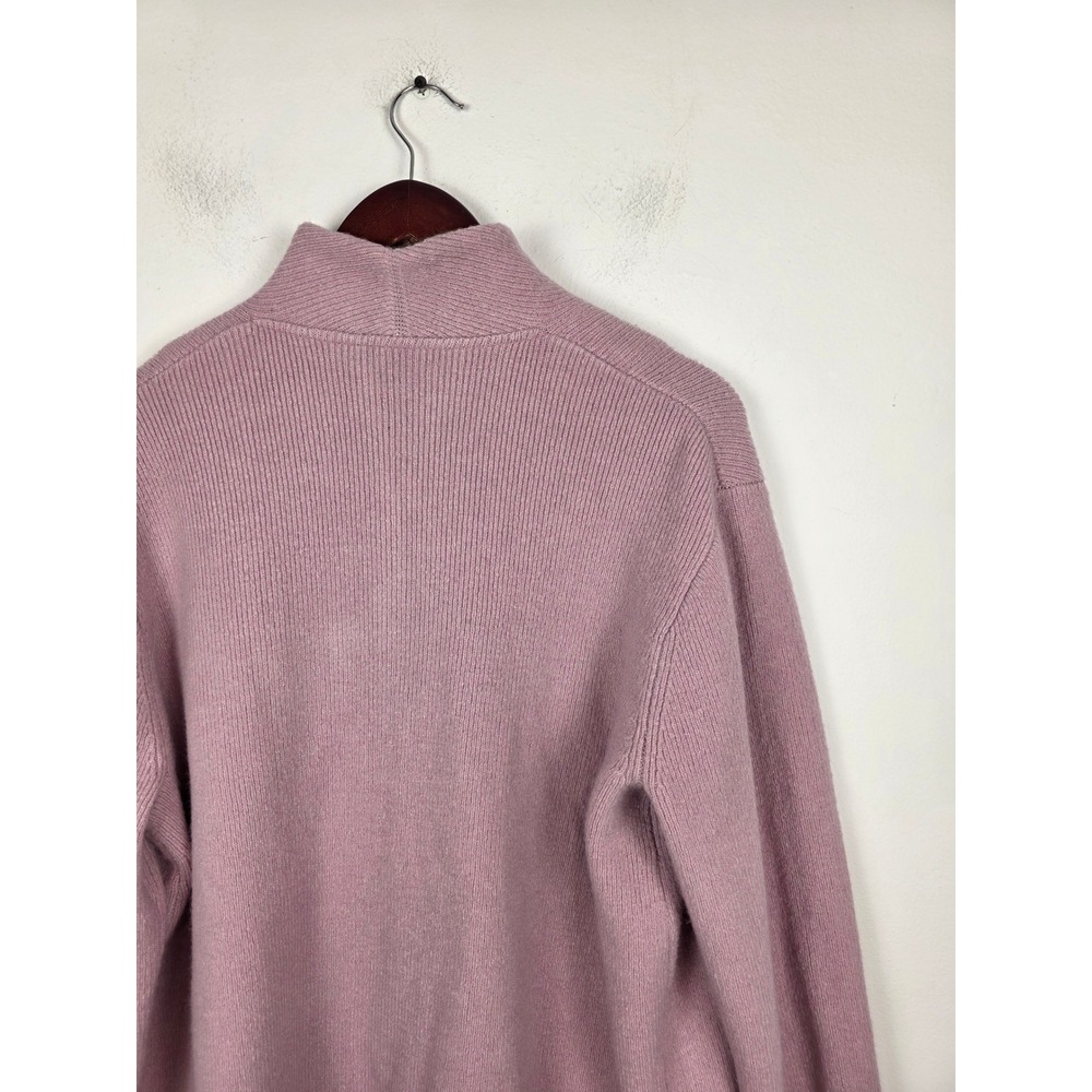 J.Crew Cocoon Women Ribbed Merino Alpaca Blend Cardigan Sweater Mauve Pink Large - Picture 6 of 9